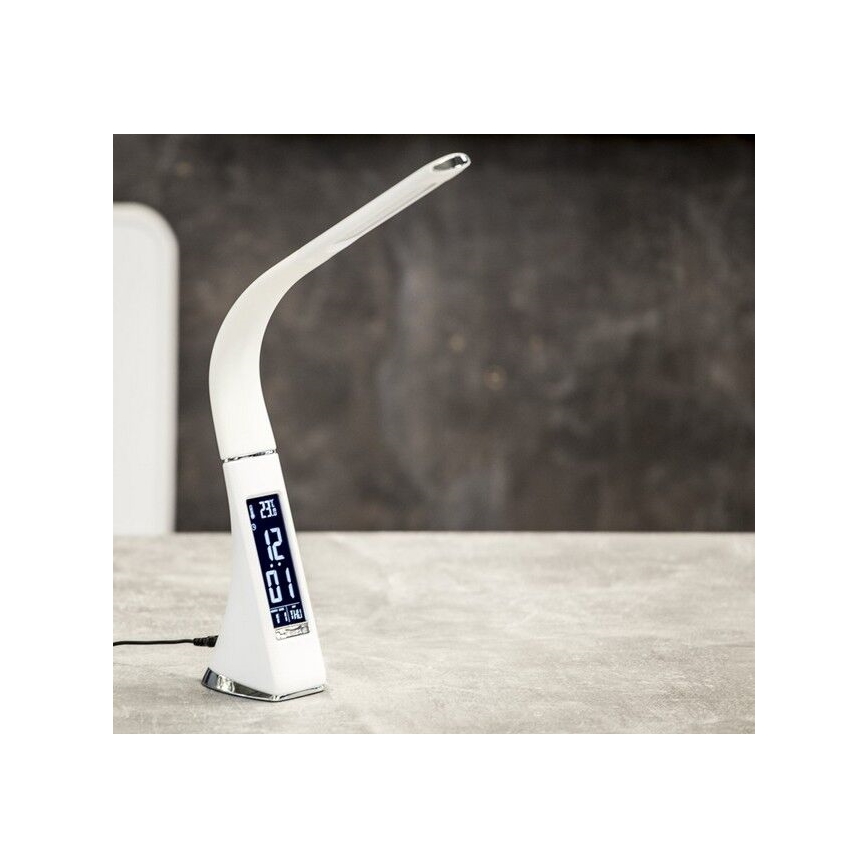 Brilagi - LED Prigušiva stolna lampa sa zaslonom PELLE LED/7W/230V bijela