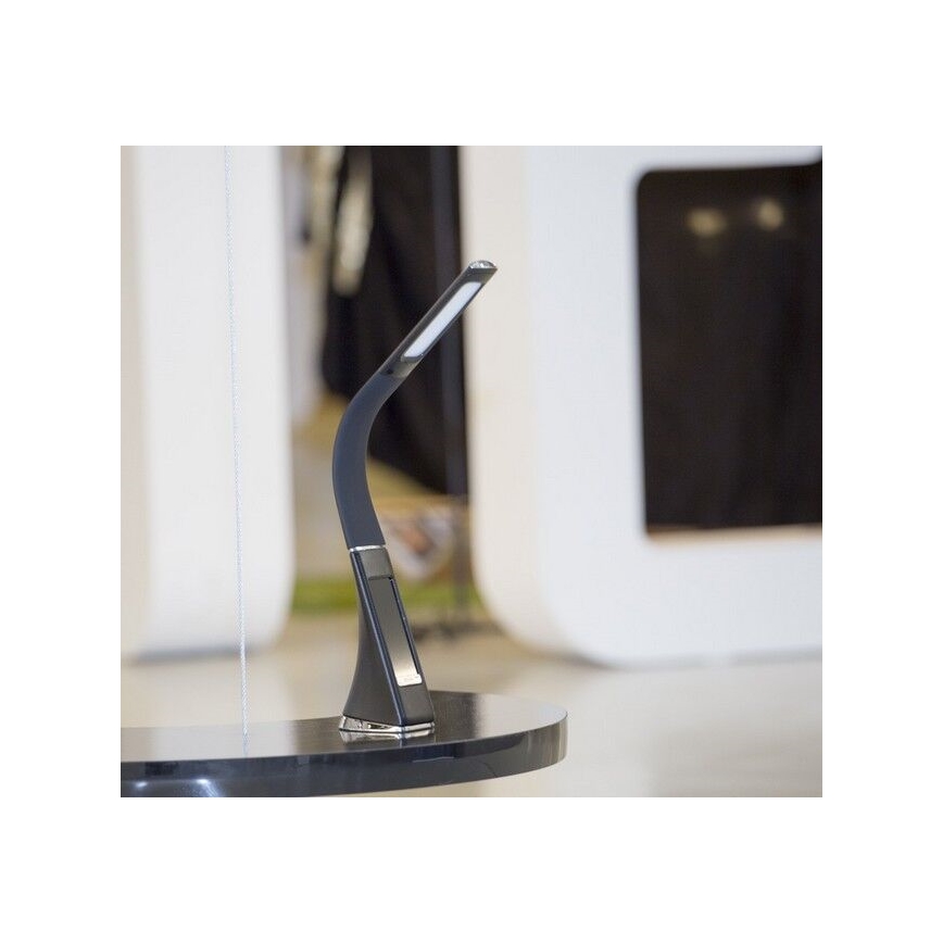 Brilagi - LED Prigušiva stolna lampa sa zaslonom PELLE LED/7W/230V crna