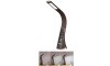 Brilagi - LED Prigušiva stolna lampa sa zaslonom PELLE LED/7W/230V smeđa