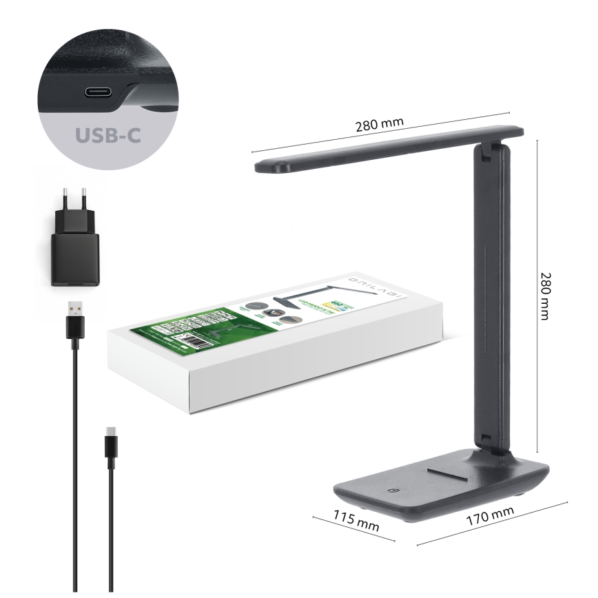 BRILAGI -LED prigušiva stolna svjetiljka MODO LED/7W/230V 3000/4000/6500K antracitna