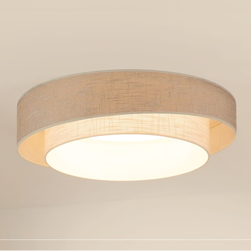 Brilagi - LED Prigušiva stropna svjetiljka DOVER SHINE LED/24W/230V 3000/4000/6500K siva/krem + daljinski upravljač