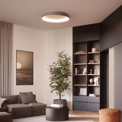 BRILAGI - LED prigušivo stropno svjetlo FALCON II LED/99W/230V 3000-6500K Ø 60 cm bijela/bež + daljinski upravljač