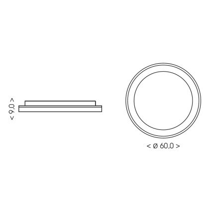 BRILAGI - LED prigušivo stropno svjetlo FALCON II LED/99W/230V 3000-6500K Ø 60 cm bijela/bež + daljinski upravljač