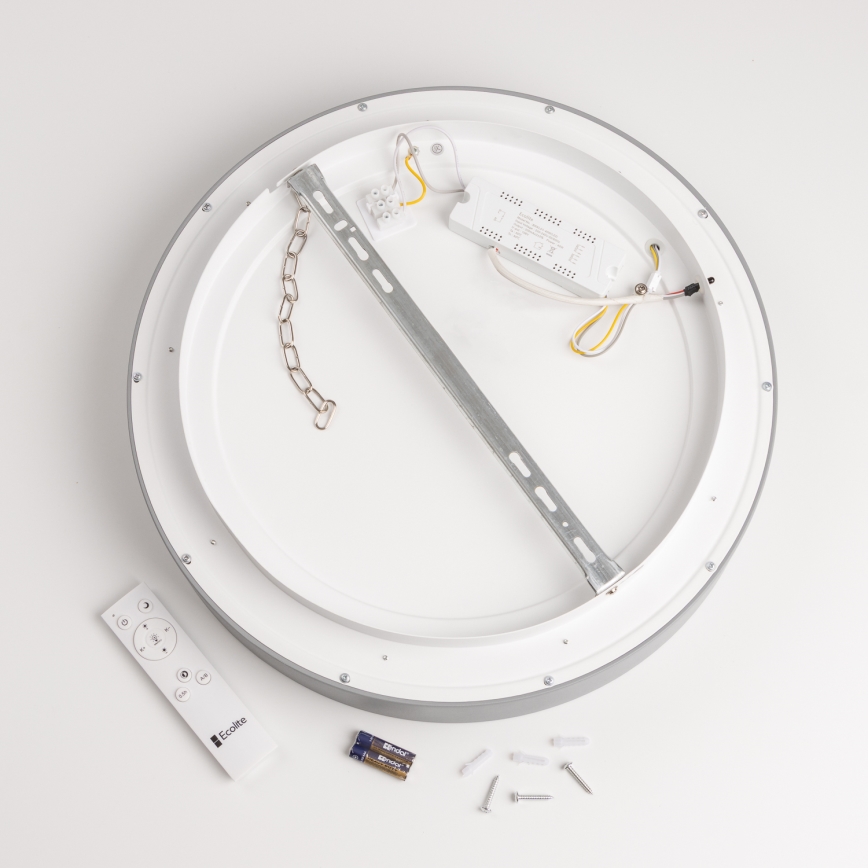 Brilagi - LED Prigušiva stropna svjetiljka FALCON LED/80W/230V 3000-6500K pr. 60 cm siva + daljinski upravljač