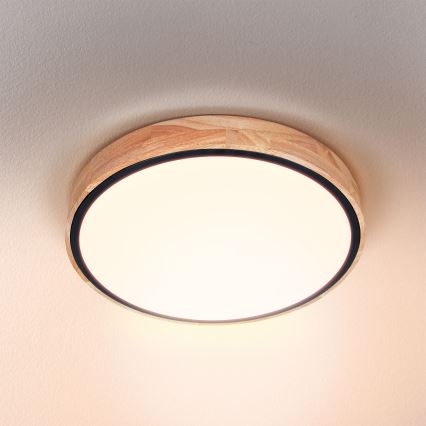 Brilagi - LED Prigušiva stropna svjetiljka GLORIA LED/48W/230V 3000-6500K hrast pr. 40 cm + daljinski upravljač