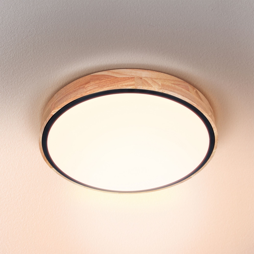 Brilagi - LED Prigušiva stropna svjetiljka GLORIA LED/48W/230V 3000-6500K hrast pr. 40 cm + daljinski upravljač