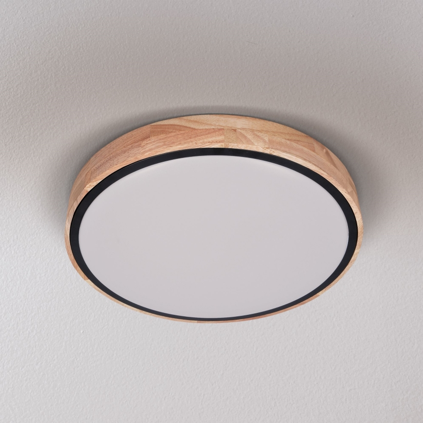 Brilagi - LED Prigušiva stropna svjetiljka GLORIA LED/48W/230V 3000-6500K hrast pr. 40 cm + daljinski upravljač