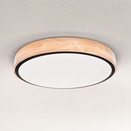 Brilagi - LED Prigušiva stropna svjetiljka GLORIA LED/48W/230V 3000-6500K hrast pr. 40 cm + daljinski upravljač
