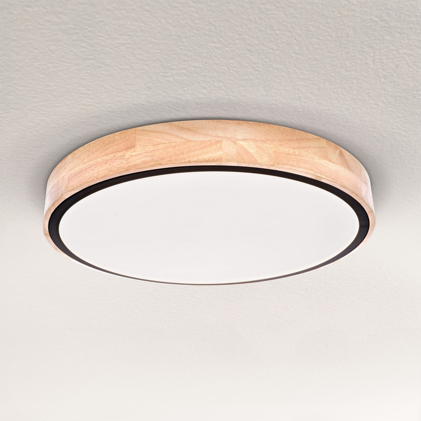 Brilagi - LED Prigušiva stropna svjetiljka GLORIA LED/48W/230V 3000-6500K hrast pr. 40 cm + daljinski upravljač