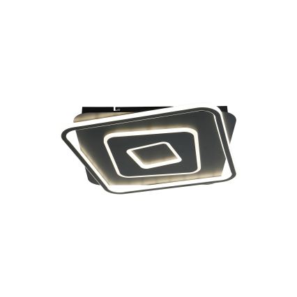 Brilagi - Prigušivo LED stropno svjetlo IRIS LED/98W/230V 3000-6000K 50x50 cm crno + daljinski upravljač