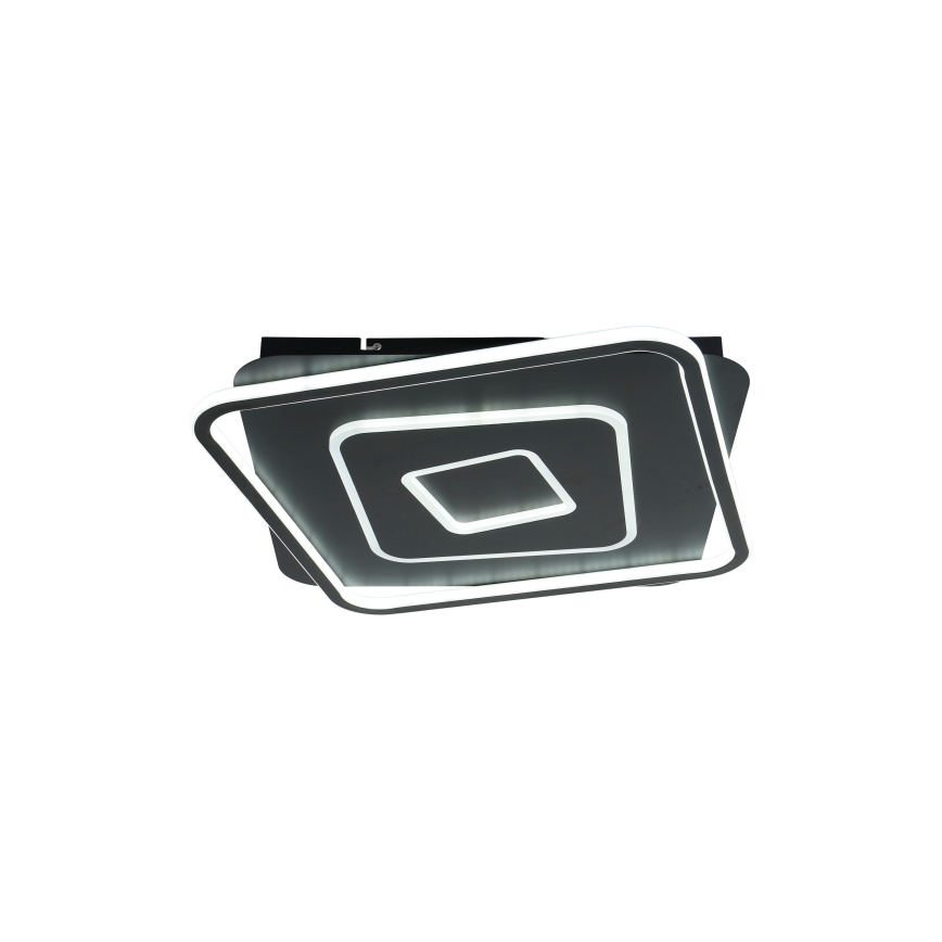 Brilagi - Prigušivo LED stropno svjetlo IRIS LED/98W/230V 3000-6000K 50x50 cm crno + daljinski upravljač