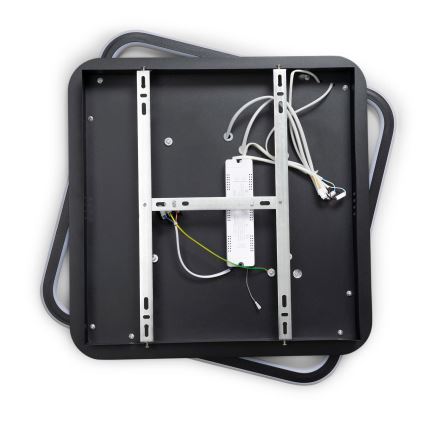 BRILAGI - Prigušivo LED stropno svjetlo IRIS LED/98W/230V 3000-6000K 50x50 cm crno + daljinski upravljač