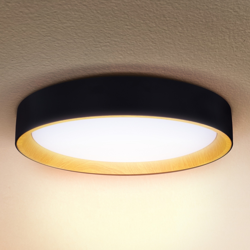 Brilagi - LED Prigušiva stropna svjetiljka LARIOS LED/60W/230V 3000-6500K ø 49 cm crna + daljinski upravljač