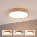 BRILAGI - LED prigušiva stropna svjetiljka MANAROLA SMART STARS LED/24W/230V 3000-6000K Wi-Fi Tuya Beacon Ø 41 cm hrast + daljinski upravljač