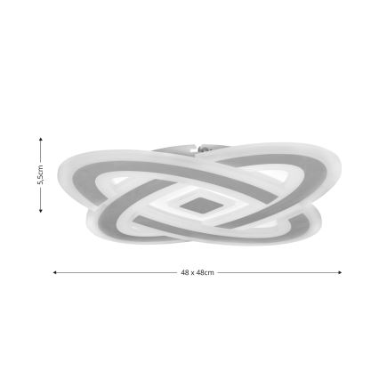 Brilagi - LED Prigušiva stropna svjetiljka MODERN LED/90W/230V 2700-6500K 48x48 cm+ daljinski upravljač