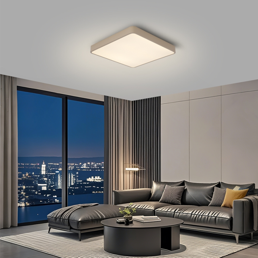 Brilagi - LED prigušivo stropno svjetlo POOL LED/36W/230V 3000-6000K 40x40 cm bež + daljinski upravljač