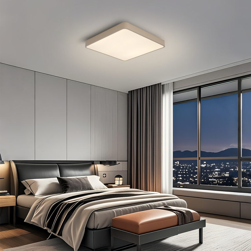 Brilagi - LED prigušivo stropno svjetlo POOL LED/36W/230V 3000-6000K 40x40 cm bež + daljinski upravljač