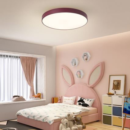 Brilagi - LED prigušivo stropno svjetlo POOL LED/60W/230V 3000-6000K pr. 60 cm bordo + daljinski upravljač