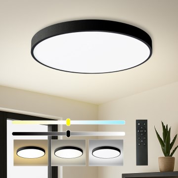Brilagi - LED prigušiva stropna svjetiljka POOL SMART LED/100W/230V 3000-6000K pr. 80 cm Wi-Fi Tuya crna + daljinski upravljač