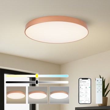Brilagi - LED prigušiva stropna svjetiljka POOL SMART LED/100W/230V 3000-6000K Ø 80 cm Wi-Fi Tuya brončana + daljinski upravljač