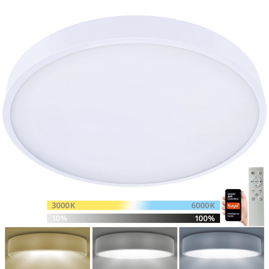 Brilagi - LED Prigušiva stropna svjetiljka POOL SMART LED/60W/230V 50 cm 3000-6000K Wi-Fi Tuya + daljinski upravljač bijela