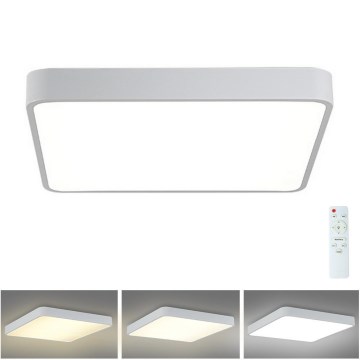 Brilagi - LED Prigušiva stropna svjetiljka POOL SQUARE LED/36W/230V 3000-6000K 40x40 cm bijela + daljinski upravljač