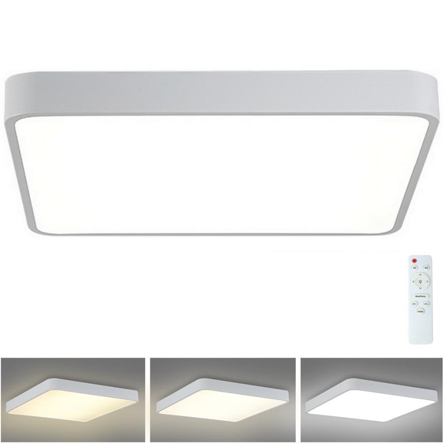 Brilagi - LED Prigušiva stropna svjetiljka POOL SQUARE LED/48W/230V 3000-6000K 50x50 cm bijela + daljinski upravljač
