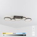 BRILAGI - LED prigušiva stropna svjetiljka RINGO LED/34W/230V 3000-6000K 28x84 cm crna + daljinski upravljač