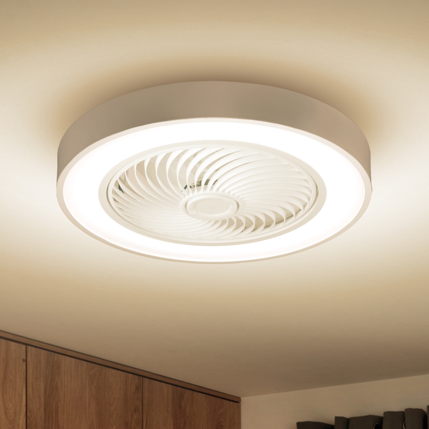 Brilagi - LED Prigušiva stropna svjetiljka s ventilatorom LED/30W/230V 3000-6500K bijela + daljinski upravljač