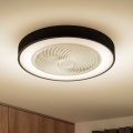 Brilagi - LED Prigušiva stropna svjetiljka s ventilatorom LED/30W/230V 3000-6500K crna + daljinski upravljač