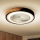 Brilagi - LED Prigušiva stropna svjetiljka s ventilatorom LED/30W/230V 3000-6500K crna/hrast + daljinski upravljač