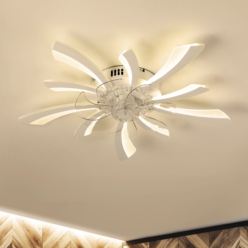 Brilagi - LED Prigušiva stropna svjetiljka s ventilatorom LED/50W/230V 3000-6500K bijela + daljinski upravljač