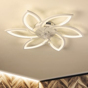 Brilagi - LED Prigušiva stropna svjetiljka s ventilatorom LED/50W/230V 3000-6500K bijela + daljinski upravljač