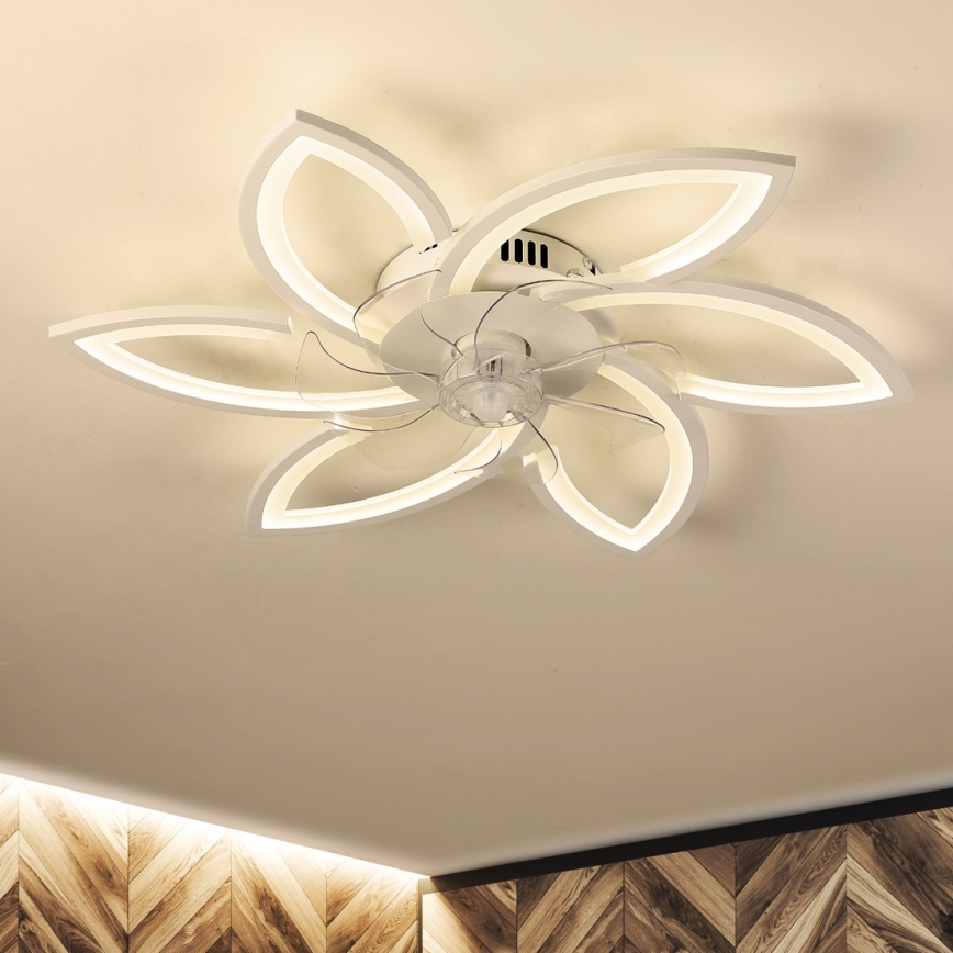 Brilagi - LED Prigušiva stropna svjetiljka s ventilatorom LED/50W/230V 3000-6500K bijela + daljinski upravljač
