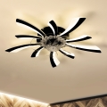 Brilagi - LED Prigušiva stropna svjetiljka s ventilatorom LED/50W/230V 3000-6500K crna + daljinski upravljač