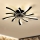 Brilagi - LED Prigušiva stropna svjetiljka s ventilatorom LED/50W/230V 3000-6500K crna + daljinski upravljač