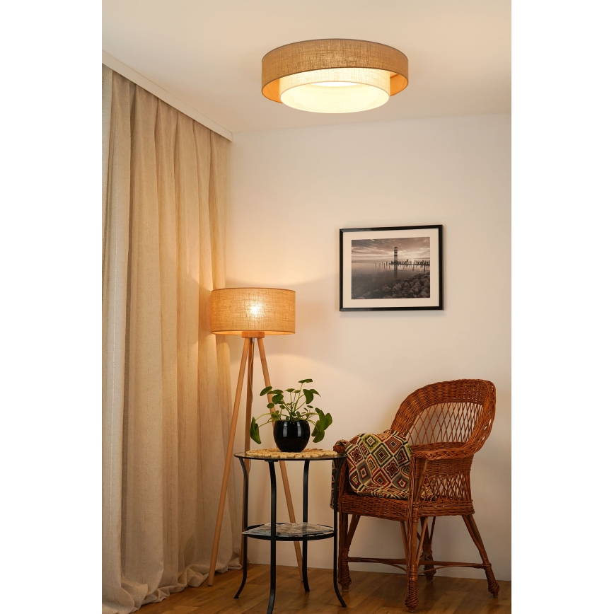 Brilagi - LED Prigušiva stropna svjetiljka SHINE LED/24W/230V pr. 60 cm 3000/4000/6500K bež/krem + daljinski upravljač