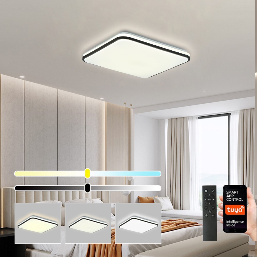 Brilagi - LED Prigušiva stropna svjetiljka SMART LED/36W/230V 3000-6000K 45x45 cm Wi-Fi Tuya + daljinski upravljač