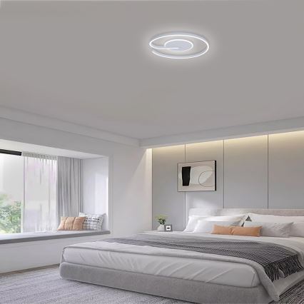 Brilagi - LED Prigušiva stropna svjetiljka SPIRAL LED/56W/230V 3000/4000/6000K + daljinski upravljač