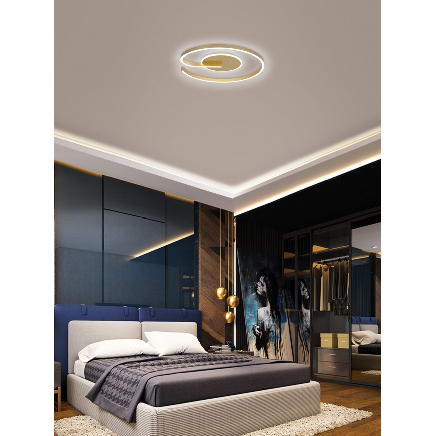 Brilagi - LED Prigušiva stropna svjetiljka SPIRAL LED/56W/230V 3000/4000/6000K + daljinski upravljač