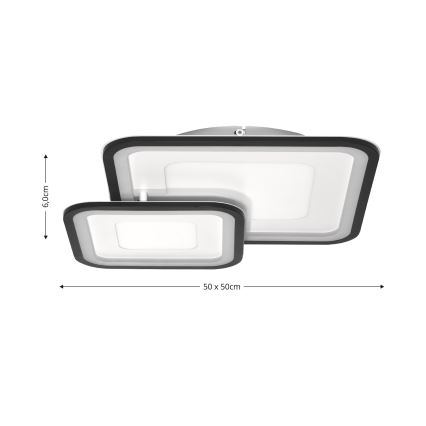 Brilagi - LED Prigušiva stropna svjetiljka TANDORA LED/49W/230V 3000/4000/6000K + daljinski upravljač