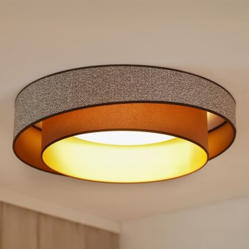 Brilagi - LED Prigušiva stropna svjetiljka VEGAS SHINE LED/24W/230V pr. 60 cm 3000/4000/6500K smeđa + daljinski upravljač