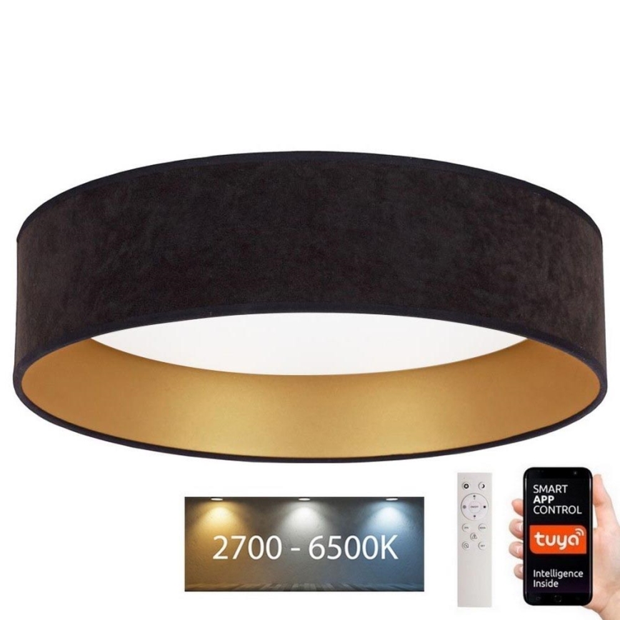 Brilagi - LED Prigušiva stropna svjetiljka VELVET SMART LED/36W/230V pr. 55 cm 2700-6500K Wi-Fi Tuya crna/zlatna + daljinski upravljač