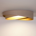 BRILAGI - LED prigušiva stropna svjetiljka VELVET TWIST LED/36W/230V 3000-6000K pr. 65 cm Wi-Fi Tuya Beacon bež/zlatna + daljinski upravljač