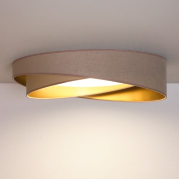 BRILAGI - LED prigušiva stropna svjetiljka VELVET TWIST LED/36W/230V 3000-6000K pr. 65 cm Wi-Fi Tuya Beacon bež/zlatna + daljinski upravljač