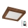 Brilagi - LED Prigušiva stropna svjetiljka za kupaonicu WOODY FRAME LED/24W/230V hrast trešnja 30x30 cm 3000-6000K IP44 + daljinski upravljač