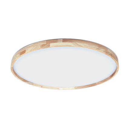 Brilagi - LED stropna svjetiljka ALSON s mogućnošću prigušivanja LED/72W/230V 3000-6500K hrast, promjer 78 cm + daljinski upravljač