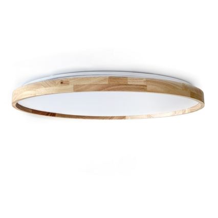 Brilagi - LED stropna svjetiljka ALSON s mogućnošću prigušivanja LED/72W/230V 3000-6500K hrast, promjer 78 cm + daljinski upravljač