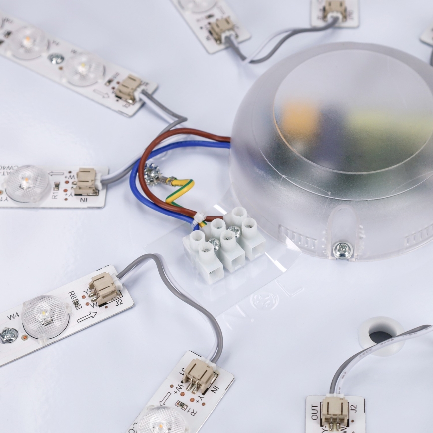 Brilagi - LED stropna svjetiljka ALSON s mogućnošću prigušivanja LED/72W/230V 3000-6500K hrast, promjer 78 cm + daljinski upravljač