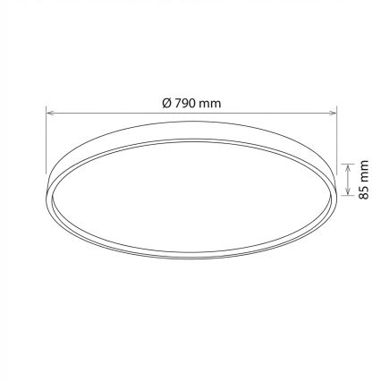 Brilagi - LED stropna svjetiljka ALSON s mogućnošću prigušivanja LED/72W/230V 3000-6500K hrast, promjer 78 cm + daljinski upravljač